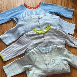 9 months baby footie pjs bundle of 4
